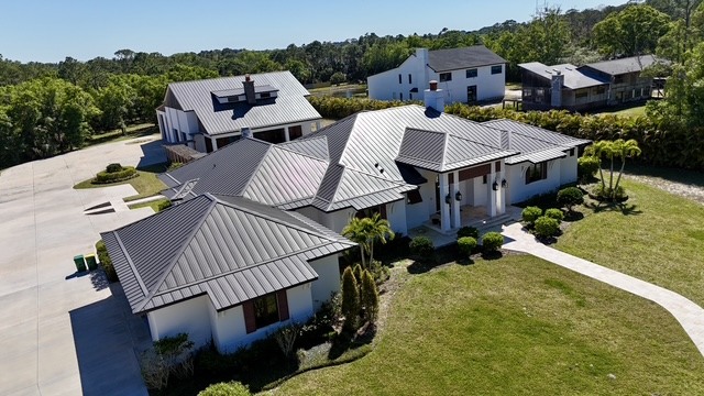 House topped with a new roof