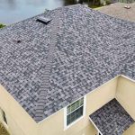 Shingle roof installed on the house