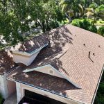 Aerial view showcasing the shingle roof