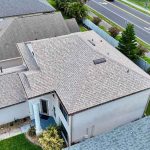 Fresh shingle roof in place