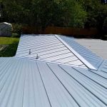Metal roofing installation finished