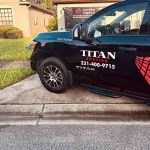 Titan Roofing branded service vehicle